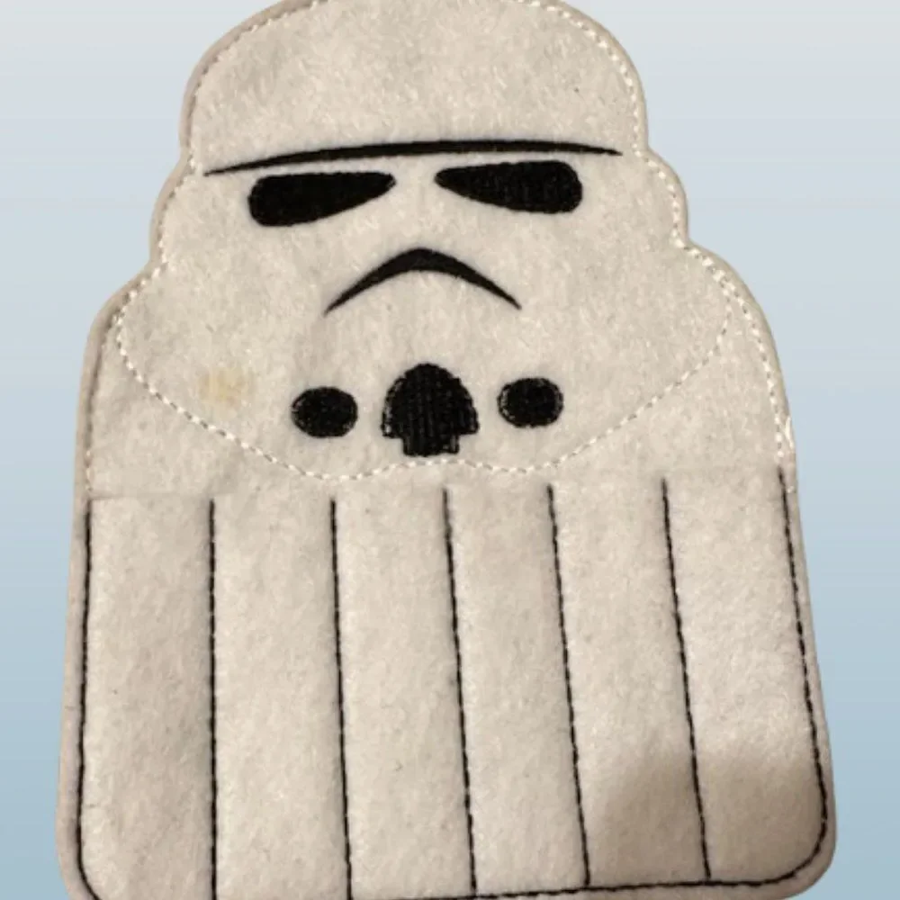 Storm Trooper from Star Wars Inspired Felt Crayon Roll STORM Handmade